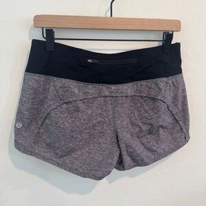 Lululemon Run Times Shorts Heather Lux Multi Black Gray